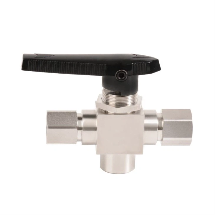 High Performance Three-way Female Thread Ball Valve